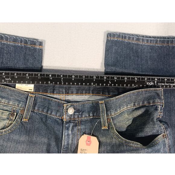 Levi’s 527 Slim Bootcut Jeans Men’s 38x34 Dark Wash Denim NWT baggy stretch - Picture 3 of 7